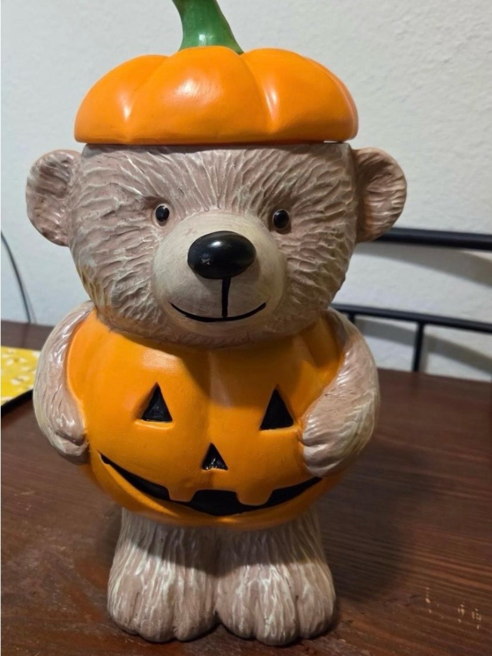 Halloween Teddy bear Jack-o-lantern